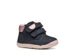 Lauflernschuh GEOX "B MACCHIA GIRL", Baby, Gr. 20, blau (navy, rosa), Leder, Schuhe Lauflernschuh, Babyschuh mit Klettverschluss, Größenschablone zum Download
