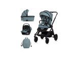 Chipolino Kombikinderwagen Magnum 3 in 1 Babywanne Sportsitz i-Size Babyschale grün