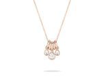 Kette mit Anhänger ECHTZEIT "Schmuck Geschenk Edelstahl Halskette Like Diamonds Tropfen", rosa (roségoldfarben, kristallweiß), Halsketten, Damen, Edelstahl, L: 45 B: 2mm, mit Glasstein, B:2mm