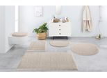 Badematte OTTO HOME "Vanessa, Badvorleger, Badezimmer Teppich" Gr. 8, beige, H:10mm, Polyester, Badematten, Badematte, Badteppich, weiche Haptik, unifarben