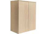 Aktenschrank OTTO HOME "Jarvie", braun (eichefarben), B:60cm H:80cm T:35cm, Holzwerkstoff, Schränke, Mehrzweckschrank, Push-to-open, 2 Fächer, 60x80 cm