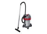 Starmix Allzweck-Sauger (nass/trocken) mit 27l-Edelstahl-Behälter und Steckdose bei Arbeiten mit geringer Staubemission mit PressClean-Filterabreinigu (102580)