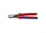 KNIPEX 74 02 250 T Kraft-Seitenschneider mit Befestigungsöse schwarz atramentiert 250 mm)