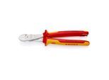 KNIPEX 74 06 250 T Kraft-Seitenschneider isoliert mit Mehrkomponenten-Hüllen, VDE-geprüft; mit integrierter isolierter Befestigungsöse zum Anbringen e)