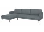 Ecksofa "CR.450, Designecksofa, Polsterecke, L-Form", grau (wasserblau, steingrau 044, 72), B:234cm H:85cm T:178cm, Chenille COCO (72% Polyester 15% Baumwolle 13% Polyacryl), CREATION BY ROLF BENZ, Sofas, Ecksofa, Armlehne sehr schmal, Breite 234 cm, Alugussfüße in umbragrau