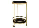 Servierwagen "WL6.000" Ø ca. 45 cm, schwarz/gold