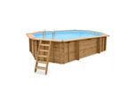 Pool "Java" 6,40 x 4,00 m/ 1,36m Achtweck Oval (Filteranlage 6,0m3, DeLuxe Set)
