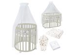 Waldin Babybett OWAL Kinderbett 7in1 mit Matratze, mitwachsendes Kinder-Bett