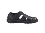 Hush Puppies Heren Albert Fisherman Leren Sandalen (Zwart)