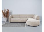 Ecksofa HOME AFFAIRE "OSTRUP Rundsofa, L-Form, Naturtöne, Boucle", beige, B:273cm H:73cm T:250cm, 100% Polyester, Sofas, Ecksofa, Breite 273 cm, organische Form mit sanften Rundungen