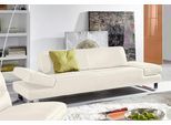 2-Sitzer W.SCHILLIG "taboo Designsofa mit hohem Sitzkomfort, Breite 202cm, Sitztiefe 59cm", weiß (weiß z59), B:202cm H:76cm T:91cm, Flachgewebe S22 (100% Polyester);Stoff S37 (100% Polyester): Luxus-Microfaser in Lederoptik;Longlife Xtra-Leder Z59: Glattleder mit modischer Prägung. Hautstärke 0, 9 - 1, 1 mm;Longlife Xtra-Leder Z69: Das feinnarbige, gedeckte Softleder Z69 besticht durch seine außer