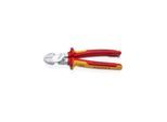 KNIPEX 74 06 200 T BK Kraft-Seitenschneider isoliert mit Mehrkomponenten-Hüllen und integrierter Befestigungsöse, VDE-geprüft verchromt )