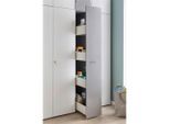 Xora Apothekerschrank, Grau, Weiß, Holzwerkstoff, 30x185x54 cm, BQ - Bündnis für Qualität, Made in Germany, DIN EN ISO 9001, individuell planbar, Küchen, Küchenmöbel, Küchenschränke, Apothekerschränke