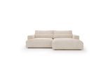 Stylife Ecksofa Felicia, Creme, Kunststoff, 3-Sitzer, Füllung: Schaumstoff, Ottomane rechts, L-Form, 268x187 cm, Typenauswahl, Stoffauswahl, seitenverkehrt erhältlich, Wohnzimmer, Sofas & Couches, Wohnlandschaften, Ecksofas