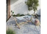 Ambia Garden Hängematte, Gelb, Hellgrau, Metall, Textil, 296x111x108 cm, Gartenmöbel, Hängematten