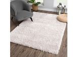 Hochflor-Teppich SANAT "Porto", grau (hellgrau), B:80cm H:45mm L:150cm, Kunstfaser, Teppiche, Wohnzimmer, Langflor, Shaggy, auch als Läufer