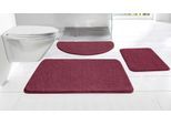 Badematte OTTO HOME "Regona, Badteppich, Badvorleger, Badezimmer Teppich" Gr. 8, rot (bordeaux), H:15mm, Polyester, Badematten, Badematte, Uni Farben, besonders weich, als rechteckig und halbrund erhältlich