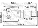 FEBEST Gelenksatz, Antriebswelle 2111cb320atlh Vorderachse links für Ford