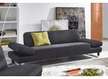 2-Sitzer W.SCHILLIG "taboo Designsofa mit hohem Sitzkomfort, Breite 202cm, Sitztiefe 59cm", grau (antracite s37), B:202cm H:76cm T:91cm, Flachgewebe S22 (100% Polyester);Stoff S37 (100% Polyester): Luxus-Microfaser in Lederoptik;Longlife Xtra-Leder Z59: Glattleder mit modischer Prägung. Hautstärke 0, 9 - 1, 1 mm;Longlife Xtra-Leder Z69: Das feinnarbige, gedeckte Softleder Z69 besticht durch seine