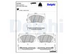 DELPHI Bremsbelagsatz, Scheibenbremse lp2294 für KIA HYUNDAI