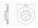 FERODO Bremsscheibe ddf3259c 278mm 23mm für Ford