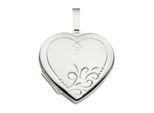 Medallionanhänger JOBO "Anhänger Medaillon Herz 30 mm", silber (silber 925), Schmuckanhänger, Damen, Silber 925 (Sterlingsilber), 925 Silber