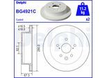 DELPHI Bremsscheibe bg4921c 290mm 18mm für LEXUS