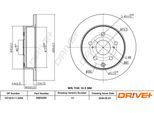 DRIVE+ Bremsscheibe dp1010110269 Hinterachse voll 281mm 12mm für LEXUS TOYOTA