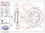 BREMBO Bremsscheibe 09b9731x 303mm 28mm für VW