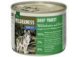 REAL NATURE WILDERNESS Nassfutter Hund, Adult, Deep Forest, Wildschwein mit Hirsch 12x200 g