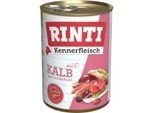 RINTI Kennerfleisch Nassfutter Hund, Adult, Dose, Kalb 24x400 g