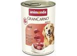 animonda GranCarno Original Nassfutter Hund Adult, Rind pur 24x400 g