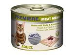 PREMIERE Meat Menu Nassfutter Katze Adult Huhn mit Pute und Kaninchen 24x200 g