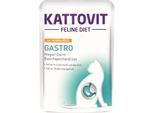 KATTOVIT Feline Diet Nassfutter Katze Gastro Adult Huhn und Reis 48x85 g