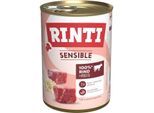 RINTI Sensible Nassfutter Hund, Adult, Dose Rind und Reis 12x400 g