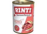 RINTI Kennerfleisch Nassfutter Hund, Adult, Dose, Rind 24x400 g