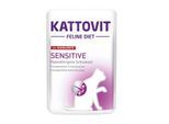 KATTOVIT Feline Diet Nassfutter Katze Sensitive Adult Huhn und Ente 48x85 g