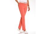 Bequeme Jeans CASUAL LOOKS, Damen, Gr. 24, Kurzgrößen, orange (koralle), 96% Baumwolle, 4% Elasthan, unifarben, lang, Jeans