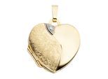 Medallionanhänger JOBO "Anhänger Medaillon Herz", gold (gelbgold 333), Schmuckanhänger, Damen, Gelbgold 333, 333 Gold