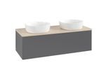 Villeroy und Boch Antao Waschtisch-Unterschrank K35013GK 120x36x50cm, Waschbeckenplattenfarbe botticino, anthracite matt lacquer