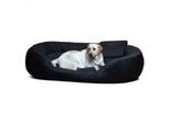 Tierlando Hundebett PHILIP VIP Kunstleder Velours 110 140 170cm XL XXL XXXL schwarz 1,4 m, 30 cm, 1 m