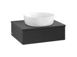 Villeroy und Boch Antao Waschtisch-Unterschrank K07050PD 60x19x50cm, Hahnloch, Waschbeckenplattenfarbe Lack, black matt lacquer