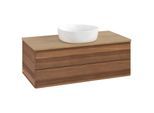 Villeroy und Boch Antao Waschtisch-Unterschrank K20011HM 100x36x50cm, Waschbeckenplattenfarbe honey oak, warm walnut