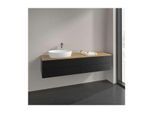 Villeroy und Boch Antao Waschtisch-Unterschrank K26051PD 160x36x50cm, Hahnlochbohrung, Waschbeckenplattenfarbe honey oak, black matt lacquer