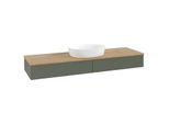 Villeroy und Boch Antao Waschtisch-Unterschrank K14011HL 160x19x50cm, Waschbeckenplattenfarbe honey oak, leaf green matt lacquer