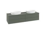 Villeroy und Boch Antao Waschtisch-Unterschrank K28110HL 160x36x50cm, Waschbeckenplattenfarbe Lack, leaf green matt lacquer