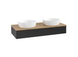 Villeroy und Boch Antao Waschtisch-Unterschrank K13011PD 120x19x50cm, Waschbeckenplattenfarbe honey oak, black matt lacquer
