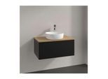 Villeroy und Boch Antao Waschtisch-Unterschrank K30011PD 80x36x50cm, Waschbeckenplattenfarbe honey oak, black matt lacquer