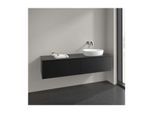 Villeroy und Boch Antao Waschtisch-Unterschrank K38010PD 160x36x50cm, Waschbeckenplattenfarbe Lack, black matt lacquer