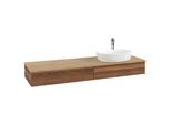 Villeroy und Boch Antao Waschtisch-Unterschrank K16051HM 160x19x50cm, Hahnlochbohrung, Waschbeckenplattenfarbe honey oak, warm walnut